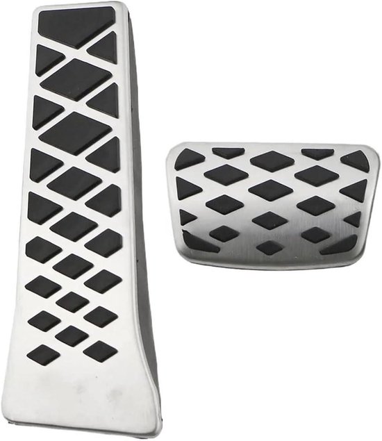 Auto Pedaalhoezen - Antislip Covers - Veiliger Rijden - Verbeterde Grip - Set van 2 - Zwart Zilver