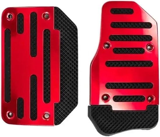 Auto Pedaalhoezen - Antislip Covers - Verbeterde Grip - Aluminium Constructie - Universele Pasvorm - Rood