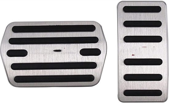 Auto Pedaalhoezen - Antislip Covers - Verbeterde Grip - Geen Boren Vereist - Aluminiumlegering - Zilver