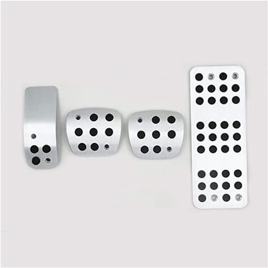 Auto Pedaalhoezen - Antislip Covers - Verbeterde Grip - Set van Drie - Standaard Maat - Zwart
