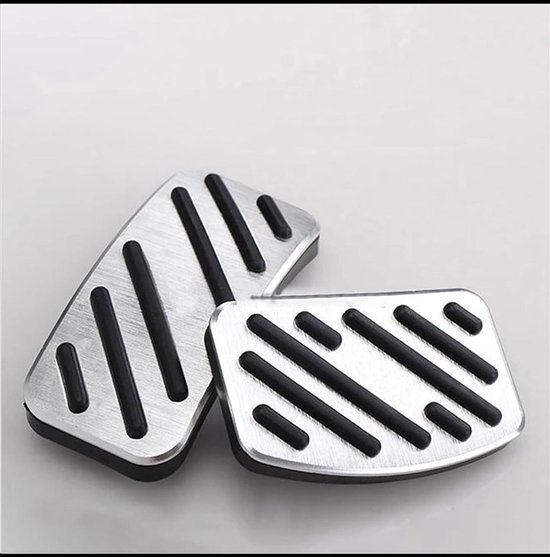 Auto Pedaalhoezen - Antislip Pads - Verbeterde Grip - Aluminiumlegering - Set van 2 - Zilver