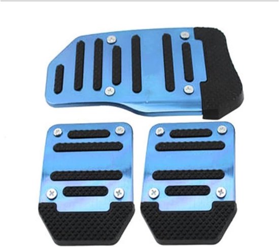 Auto Pedaalhoezen - Antislip Pedalen - Verbeterde Rijervaring - Gestructureerd Oppervlak - Universele Set - MT Blauw