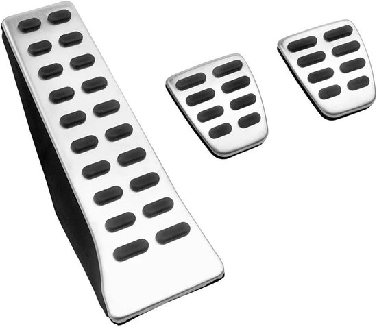 Auto Pedaalhoezen - Gaspedaal Remhoes - Verbeteren Rijcomfort - Antislip Rubber - 3 stuks - Zilver