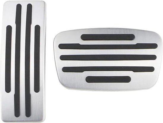 Auto Pedaalhoezen - Gaspedaal Rempedaal - Veilig Rijden - Antislip Grip - 300 g - Zilver