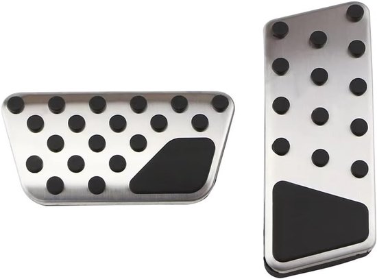 Auto Pedaalhoezen - Gaspedaal Rempedaal - Verbeterde Rijveiligheid - Antislip Oppervlak - Set van 2 - Zilver