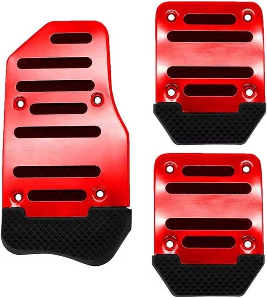 Auto Pedaalhoezen - Pedaal Beschermers - Veiliger Rijden - Antislip Ontwerp - Universeel - Rood