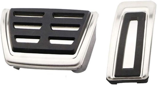 Auto Pedaalhoezen - Pedalen Set - Verbeteren Rijervaring - Antislip Rubber - 2 Stuks - Zilver