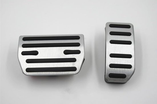 Auto Pedaalhoezen - Rem Gas Pedaal - Veiliger Rijden - Antislip Rubber - Universeel Ontwerp - Zilver