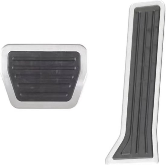 Auto Pedaalhoezen - Rem Gas - Verbeterde Controle - Antislip Ontwerp - 2 Stuks - Zilver