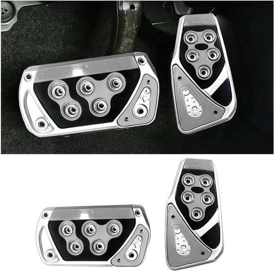 Auto Pedaalhoezen - Universele Pedaalsteunen - Veiliger Rijden - Anti-slip Ontwerp - 2 Stuks Set - Grijs
