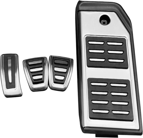 Auto Pedaalhoezen - Upgrade Set - Verbeterde Rijervaring - Antislip Ontwerp - 4 Stuks - Zilver