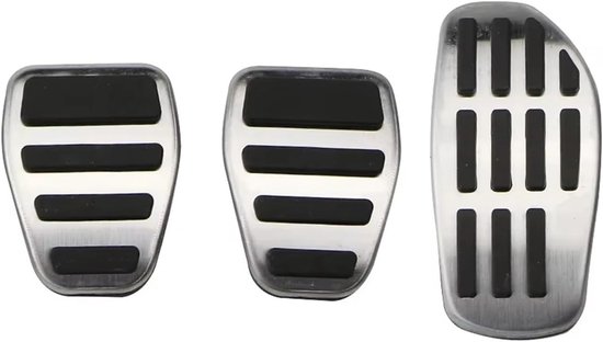 Auto Pedaalhoezen - Voetpedaal Covers - Verbeter Rijervaring - Antislip Ontwerp - 3 Stuks - Zilver