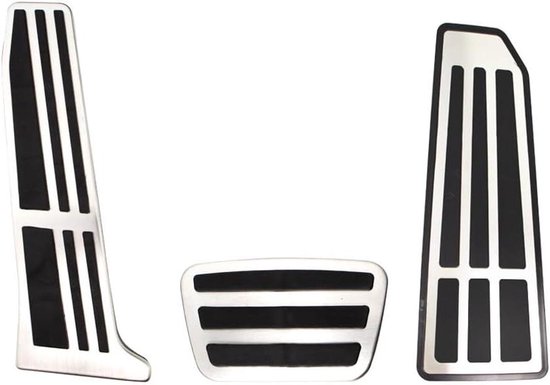 Auto Pedaalhoezen - Voetpedaal Set - Veilig Rijden - Antislip Ontwerp - 3 Delig - Zilver