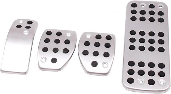 Auto Pedaalhoezen - Voetsteun Plaat - Verbeter Rijcomfort - Antislip Aluminium - Set van 2/3 - Zwart