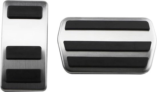 Auto Pedaalkappen - Rem Pedalen - Verbeterde Controle - Antislip Ontwerp - 150 g - Zilver