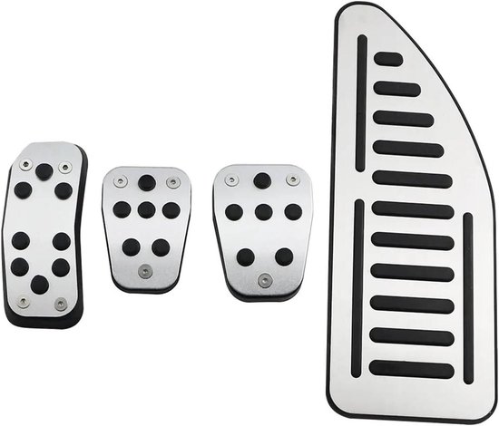 Auto Rempedaalpads Voor Ford Fiesta 2009 2010 2011 2012 2013 Ecosport 2013 2014 2015-2017 Autopedalen Gaspedaal Brandstof Gas Remsteun Pedaal Pad Cover(MT with rest)