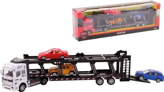 Auto Transporter met 3 auto's - Werkvoertuig van Polesie