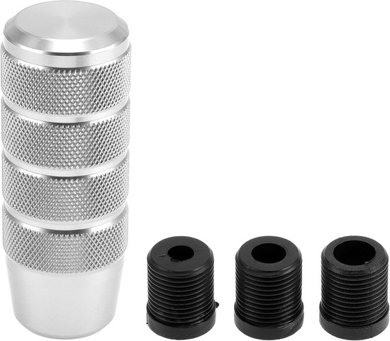 Auto Versnellingspook - Schakelknop Pook - Verbeter Rijervaring - Universele Pasvorm Adapters - 9.5cm Lengte - Zilver van Merkloos