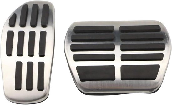 Auto Voetpedalen - Gas Rem - Rijden Verbeteren - Antislip Ontwerp - 2 Stuks - Zwart Zilver