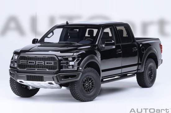 AUTOart 1/18 Ford F-150 Raptor Supercrew - 2019, Agate Black van Merkloos