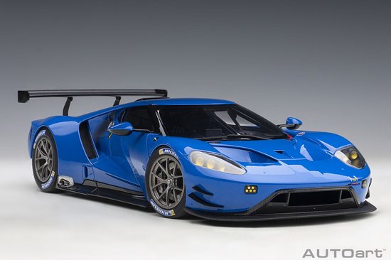 AUTOart 1/18 Ford GT Le Mans, Plain Body Version - Blauw van AUTOart