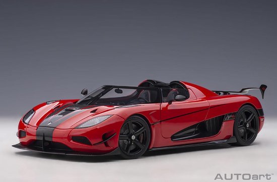 AutoArt 1/18 Koenigsegg Agera RS - 2015, Chilli Red/Black accents van Merkloos