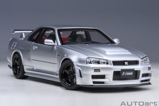 AUTOart 1/18 Nissan Skyline GT-R (R34) Z-Tune, Z-Tune Silver (77461) van Merkloos