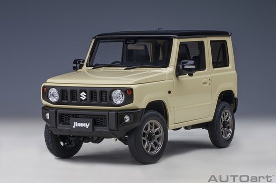 AUTOart 1/18 Suzuki Jimny (JB64), Chiffon Ivory metallic with black roof van AUTOart