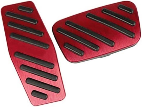 Autopedaal Set - Gaspedaal Rempedaal - Verbeterde Rijveiligheid - Antislip Oppervlak - Standaard Maat - Rood