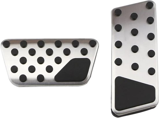 Autopedaal Set - Rempedaal Gaspedaal - Verbeter Rijcomfort - Antislip Ontwerp - Voor Wrangler JK - Zilver