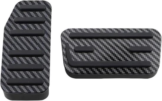 Autopedaalhoezen Set - Koolstofvezel Pedalen - Verbeterde Rijervaring - Antislip Oppervlak - 2 Stuks - Zwart
