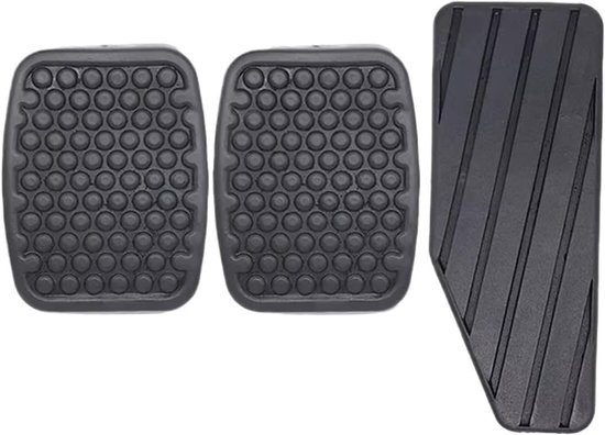 Autopedalen Afdekking - Remkoppeling Gaspedaal Pad - Veiliger Rijden - Antislipontwerp - 3-delig - Zwart