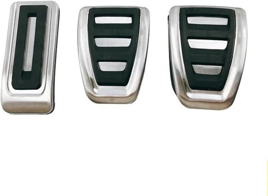 Autopedalen Set - Remgas Pedaal - Verbeter Rijervaring - Aluminiumlegering - Standaard Maat - Zilver
