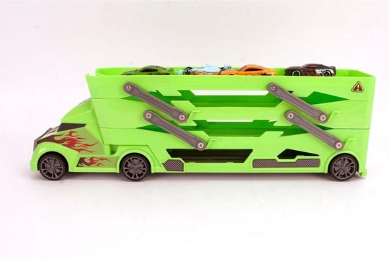 Autotransporter met 4 Auto's van Dicky Toys