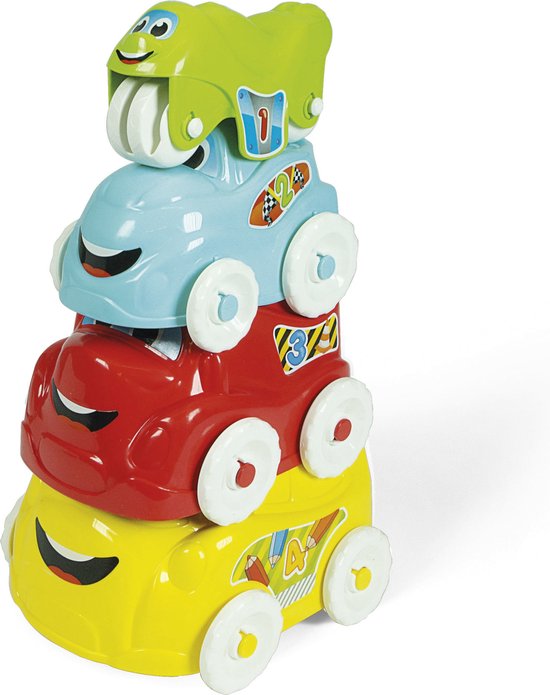 Baby Clementoni - Fun Vehicles - Speelgoed Auto - Verschillende Voertuigen - 3 Auto’s en 1 Motor - 1-3 jaar van Clementoni