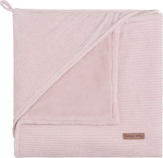 Baby's Only Wikkeldeken - Omslagdoek baby Sense - Teddy voering - Oud Roze - 75x75 cm - Geschikt voor drie- en vijfpuntsgordel van Baby's Only