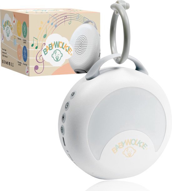 BabyWolkje White Noise Machine Baby - White Noise - Witte Ruis Machine - Witte Ruis Apparaat - 30 Geluiden - Draadloos en Oplaadbaar van BabyWolkje