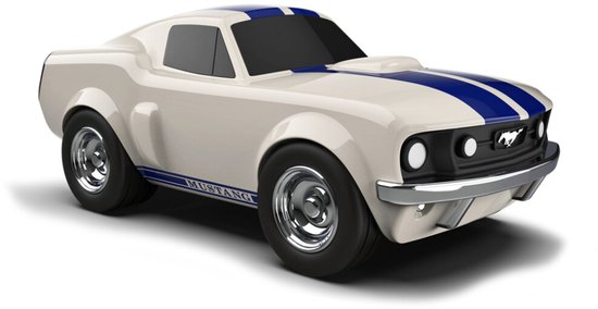 Baghera: FORD MUSTANG Racing Car Ivoorwit (#498) 19x9,5x7,5cm, in geschenkdoos 23x10,5x12,5cm, 3+ van Merkloos