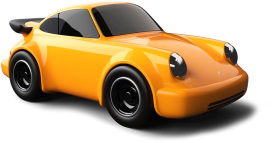 Baghera Toys: PORSCHE Racing Car 911 Geel (#536) 20x10x7,5cm, in geschenkdoos 23x10,5x12,5cm, 3+ van Baghera Toys