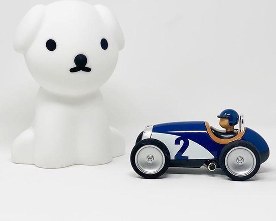 Baghera Toys: Racing Car BLAUW (#482) 18x9x10cm, in geschenkdoos 22x10,5x9,5cm, 1+ van Baghera