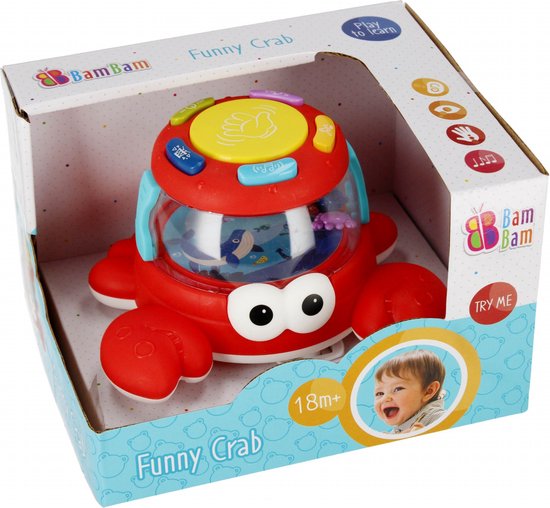 Bam Bam - Interactief educatief speelgoed, muzikale Krab, voor vanaf 18 maanden van Bam Bam
