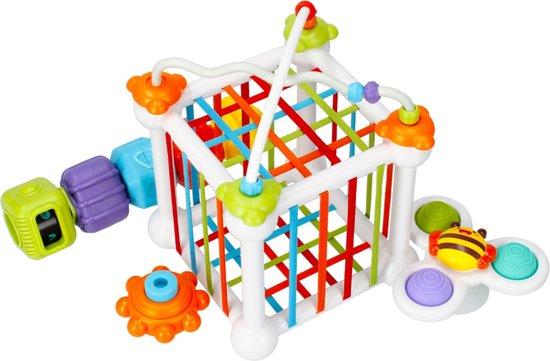 Bam Bam - Sensorische blokken met accessoires en sensorische sorteerder 18m+ van Bam Bam