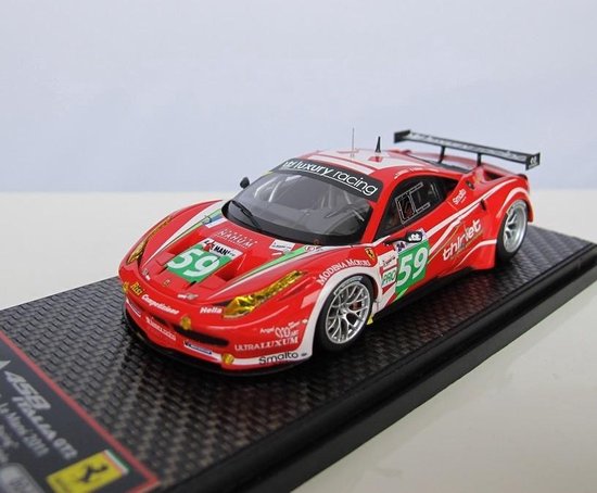 BBR 1:43 Ferrari 458 Italia GT2 Luxury Racing nr. 59 - 24h Le Mans 2011 - Limited Edition exemplaar 04/80 van BBR