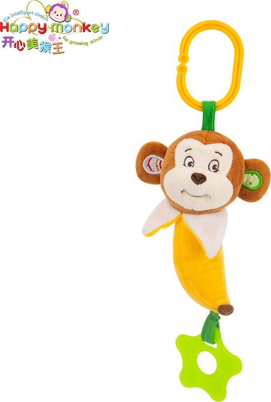 BBSky kinderwagen rammelaar/ speelgoed/ speeltjes/ kerstcadeau voor baby/Cartoon Pluche Dier Rammelaar Bel Wandelwagen Baby Winkelwagen Opknoping Windgong Muzikale Hand Shaker Speelgoed / Sinterklaas/ kerstcadeau/ aap van BBS