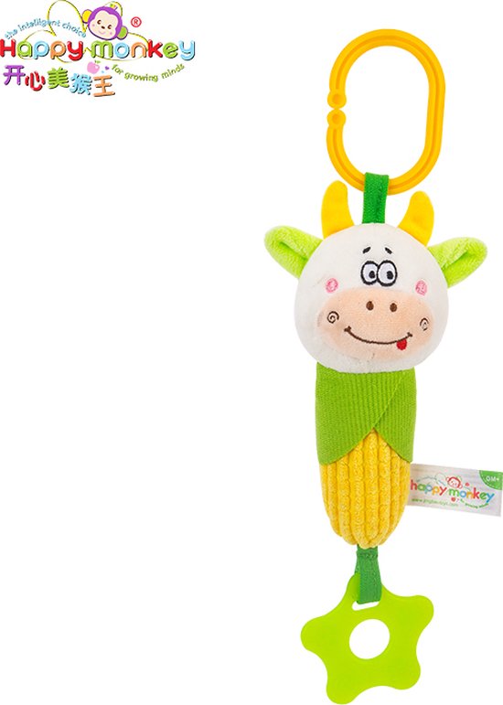 BBSky kinderwagen rammelaar/ speelgoed/ speeltjes/ kerstcadeau voor baby/Cartoon Pluche Dier Rammelaar Bel Wandelwagen Baby Winkelwagen Opknoping Windgong Muzikale Hand Shaker Speelgoed / sinterklaas/ kerstcadeau/ koe van BBS