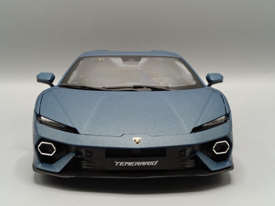 Bburago 1:18 Modelauto – Lamborghini Temerario 2024 Mat Blauw van Bburago