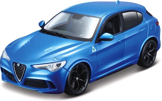Bburago Alfa Romeo STELVIO blauw metalic schaalmodel 1:43 van Bburago