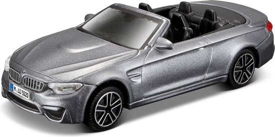 Bburago BMW M4 CABRIOLET 2014 grijs schaalmodel 1:43 van Bburago