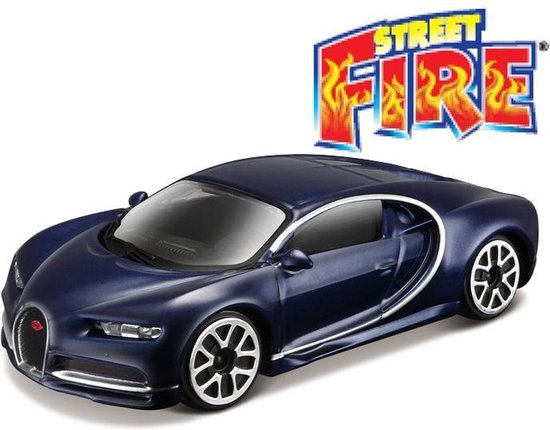 Bburago BUGATTI CHIRON donker blauw schaalmodel 1:43 van Bburago