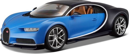 Bburago Bugatti Chiron modelauto schaalmodel 1:43 blauw van Bburago